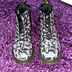 kids floral dr. martens
